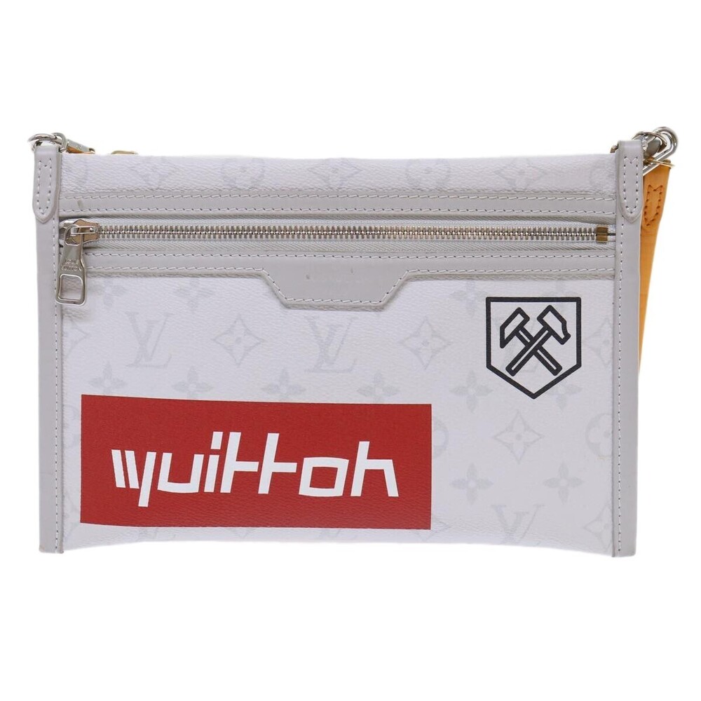 Louis Vuitton Double Flat Messenger Limited Edition Logo Story Monogram Canvas a